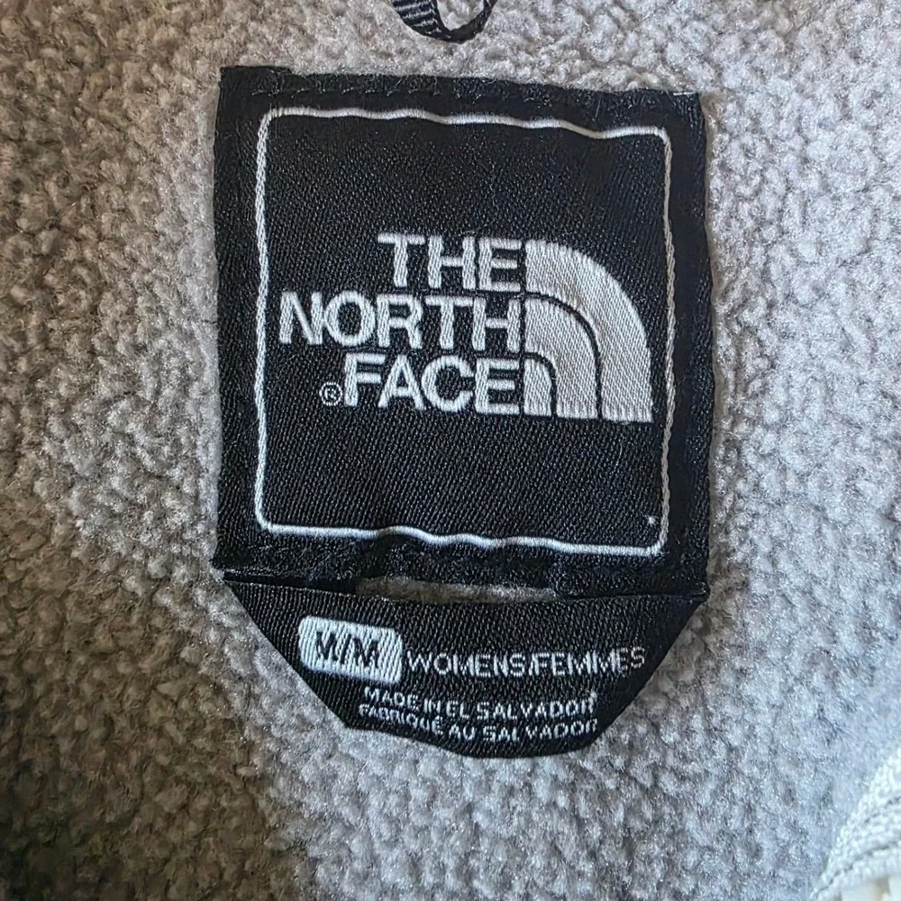 The North Face Womens Denali Fleece Jacket Grey Full Zip Mock Neck Size M